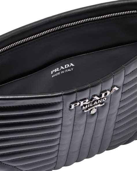 Prada Diagramme leather clutch